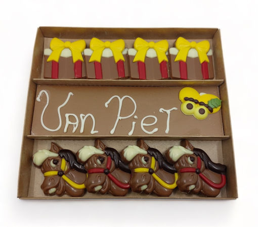 Afbeelding van Chocolade cadeauverpakking van Piet