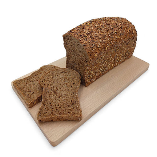 Afbeelding van Binnenveld bruin meergranenbrood met gem zaden deco heel