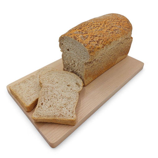 Afbeelding van Lichtbruin tarwemoutbrood met rogge deco heel