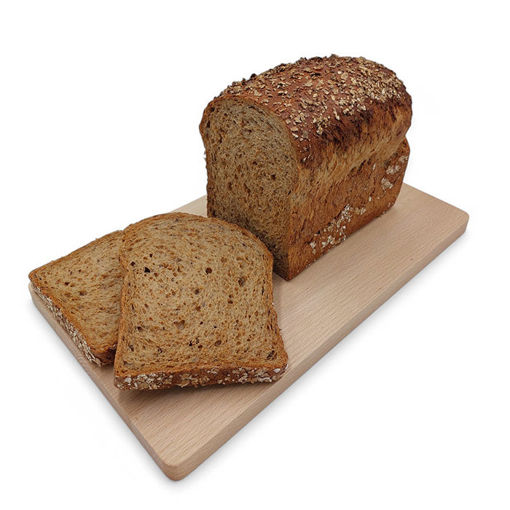 Afbeelding van Ten Veens bruin meergranenbrood met geplette tarwe deco BREED heel