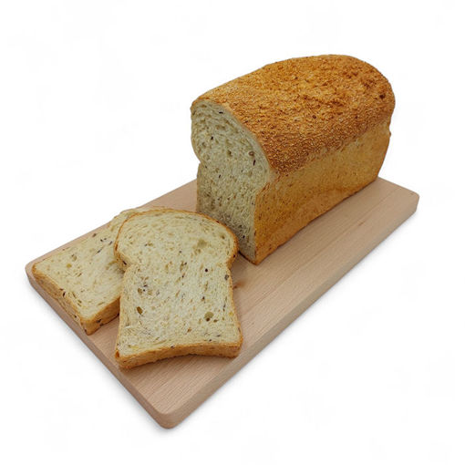 Afbeelding van Wit tarwe maisbrood met mais deco heel