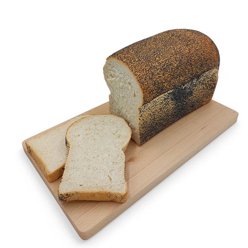 Afbeelding van Wit tarwebrood met maanzaad deco heel