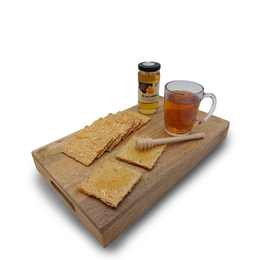 Kaasknäckebröd met honing
